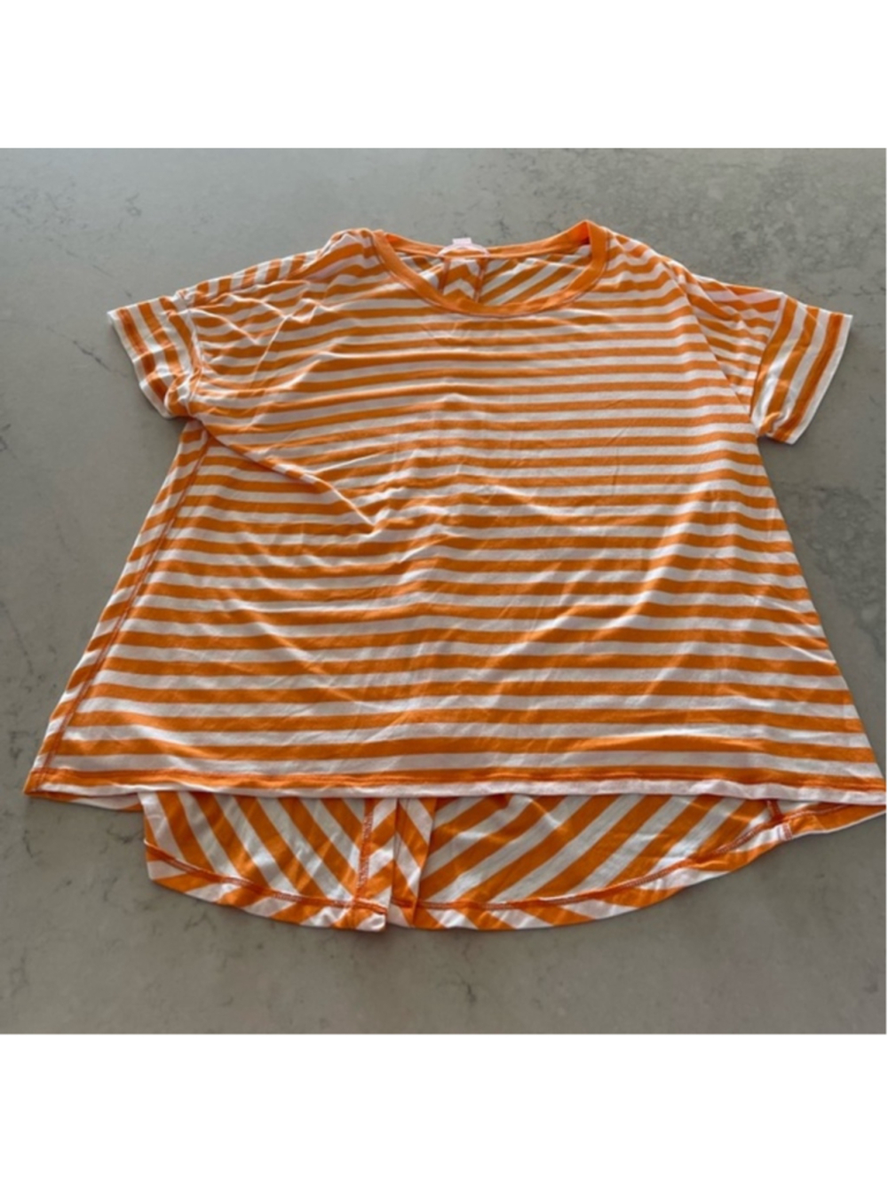 Renuar Orange and White Striped Top XXL